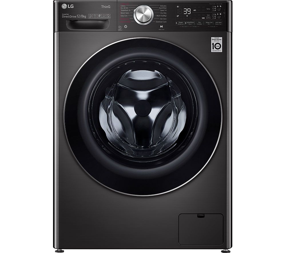 LG EZDispense with TurboWash360 V11 FWV1128BTSA WiFi-enabled 12 kg Washer Dryer - Black Steel