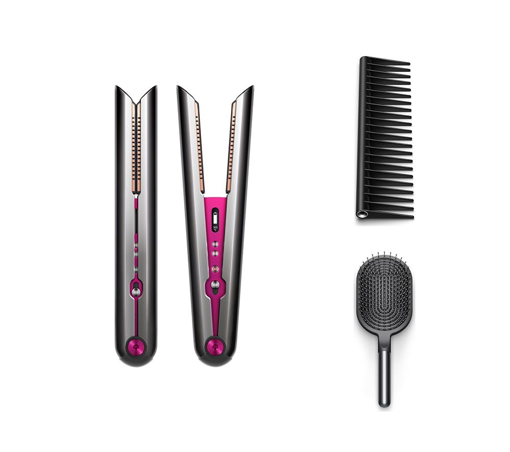 DYSON Corrale Hair Straightener, Detangling Comb & Paddle Brush Bundle