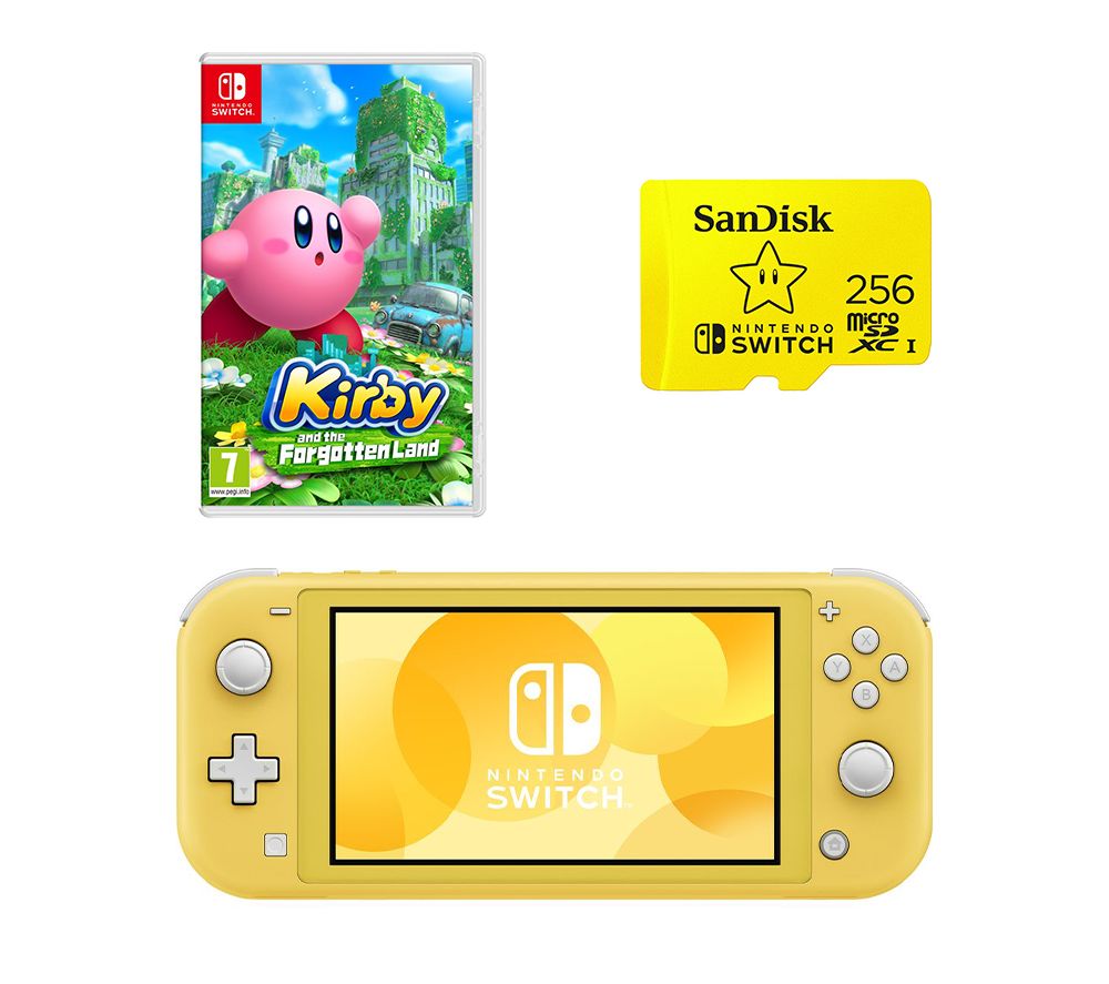 NINTENDO Switch Lite, Kirby and the Land & 256 GB Memory Card
