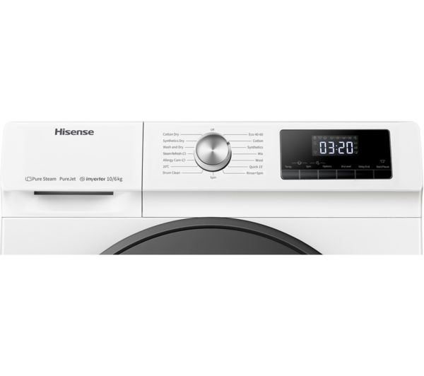 hisense qa series wdqa9014evjm 9 kg washer dryer white