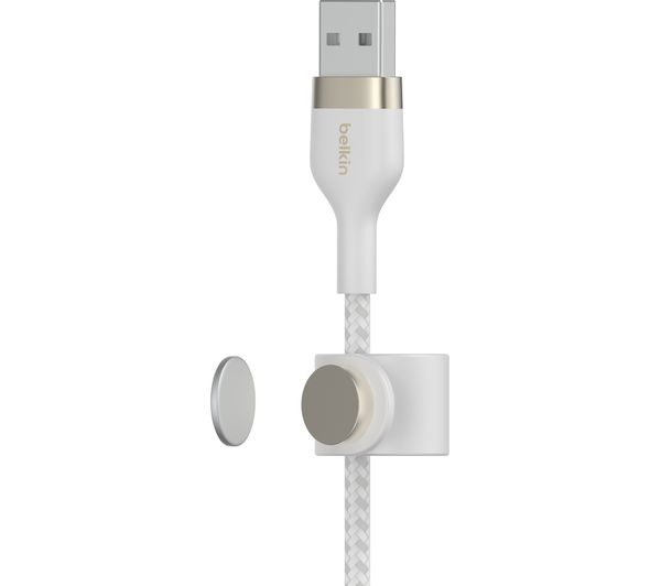 CAA010BT1MWH BELKIN Braided Lightning to USBA Cable 1 m, White