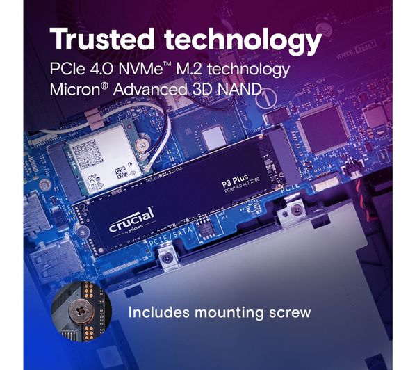CRUCIAL P3 Plus M.2 Internal SSD - 2 TB - 000000000007645547