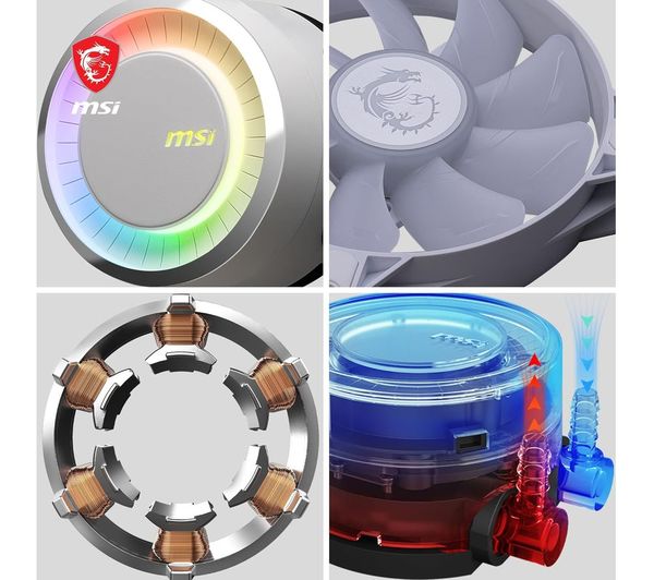 MSI MAG CORELIQUID E240 240 mm Liquid CPU Cooler - RGB LED, White