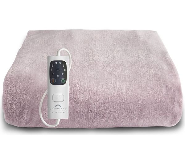 DREAMLAND Snuggle Up Velvet Heated Throw - Pink, 160 x 120 cm