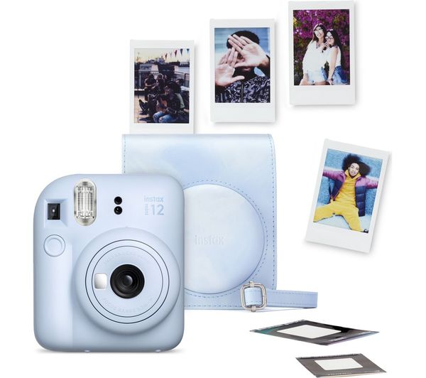 Instax Mini 12 Instant Camera Bundle Pastel Blue