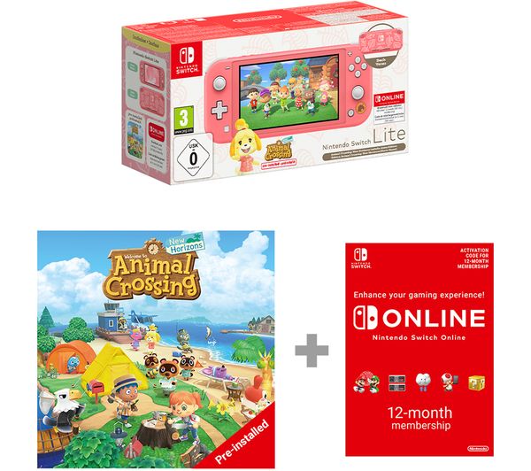 Nintendo Switch Lite Isabelle Alhoa Edition With Animal Crossing New Horizons Installed Nintendo Switch Online 12 Month Membership