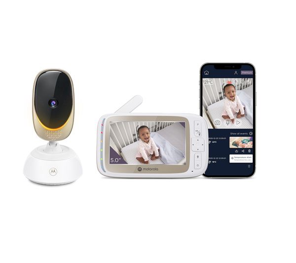 Motorola Vm85 Connect Smart Baby Monitor White Gold