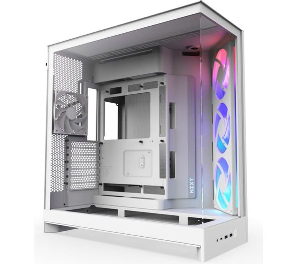 Nzxt H9 Flow Rgb Atx Mid Tower Pc Case White
