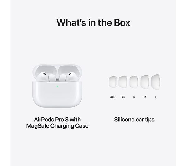 APPLE AirPods Pro 3 - White - MFHP4ZM/A - Currys Business