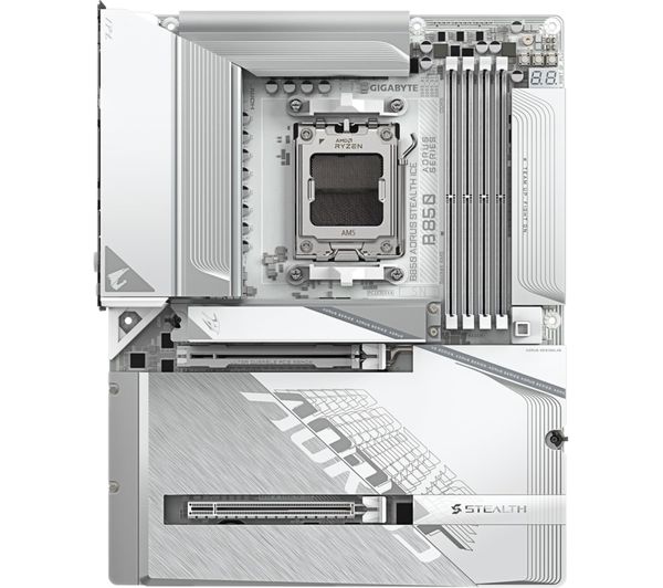 An image of GIGABYTE Aorus B850 Stealth Ice AM5 WIFI7 Motherboard