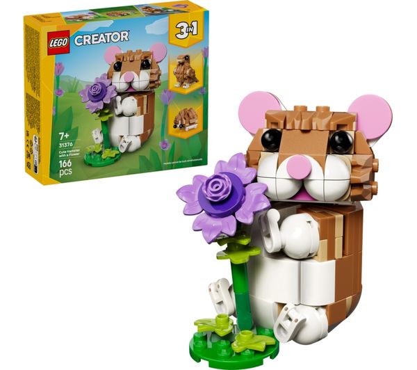 An image of LEGO Creator 31376 3-in-1 Cute Hamster with a Flower Set