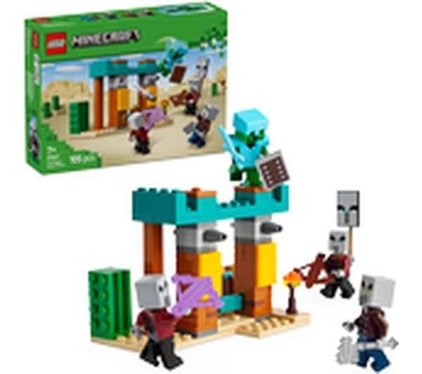 An image of LEGO Minecraft 21267 The Illager Desert Patrol Set
