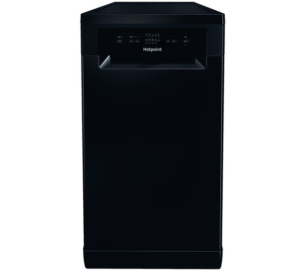 An image of HOTPOINT HP2FD10CS90BUK Slimline Dishwasher - Black