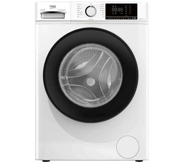 An image of BEKO b100 BW1O3841BW 8 kg 1400 Spin Washing Machine - White