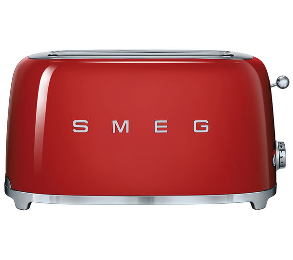 SMEG TSF02RDUK 4-Slice Toaster - Red, Red
