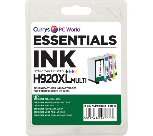 ESSENTIALS 920 XL Cyan, Magenta, Yellow & Black HP Ink Cartridges - Multipack, Cyan