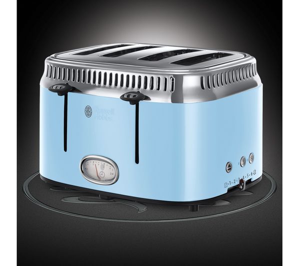 Buy RUSSELL HOBBS Retro 21693 4Slice Toaster Blue Free Delivery