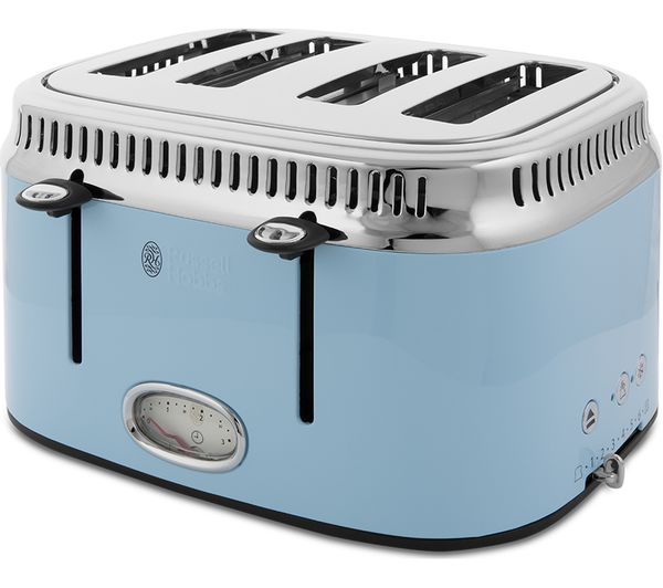 Buy RUSSELL HOBBS Retro 21693 4Slice Toaster Blue Free Delivery