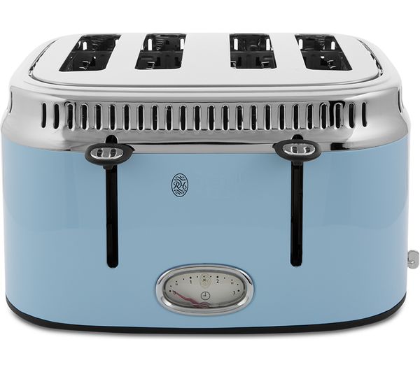 Buy RUSSELL HOBBS Retro 21693 4Slice Toaster Blue Free Delivery