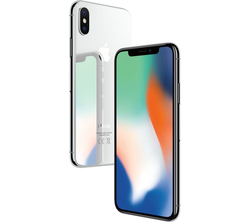 Buy APPLE iPhone X - 64 GB, Silver  Free Delivery  Currys