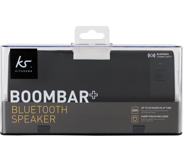 Buy KITSOUND BoomBar+ Portable Bluetooth Speaker Black Free