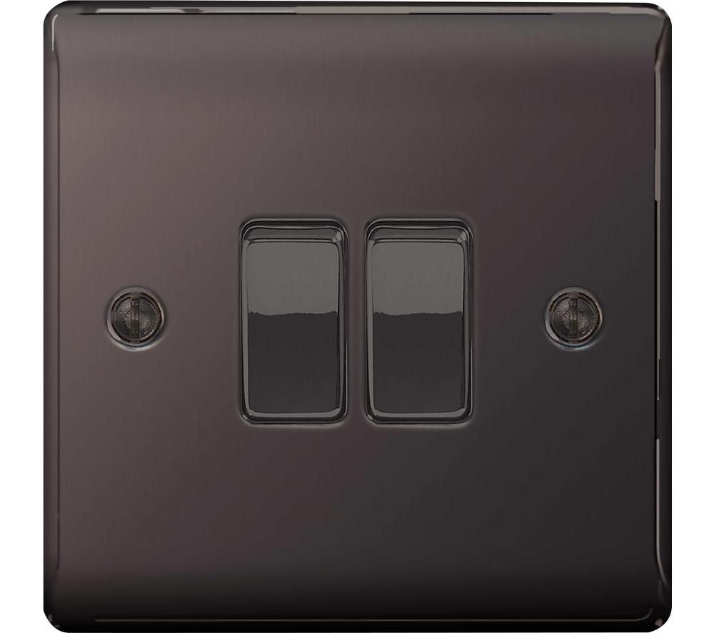 BG ELECTRICAL Decorative NBN42-01 Push-button Switch - Black Nickel