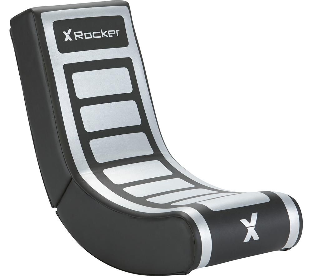 X ROCKER Video Rocker Gaming Chair - Black & Silver