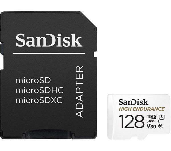 Image of SANDISK High Endurance Class 10 microSDXC Memory Card - 128 GB