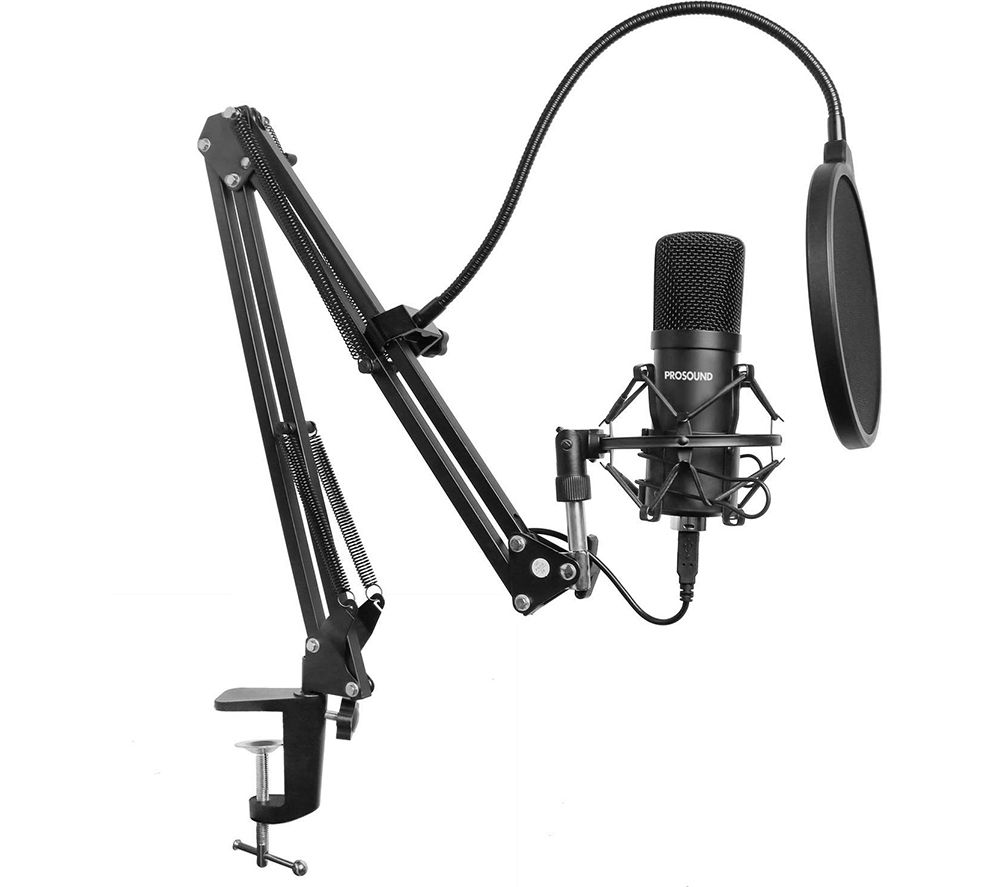 PROSOUND PROS-04AUA Microphone & Boom Arm - Black
