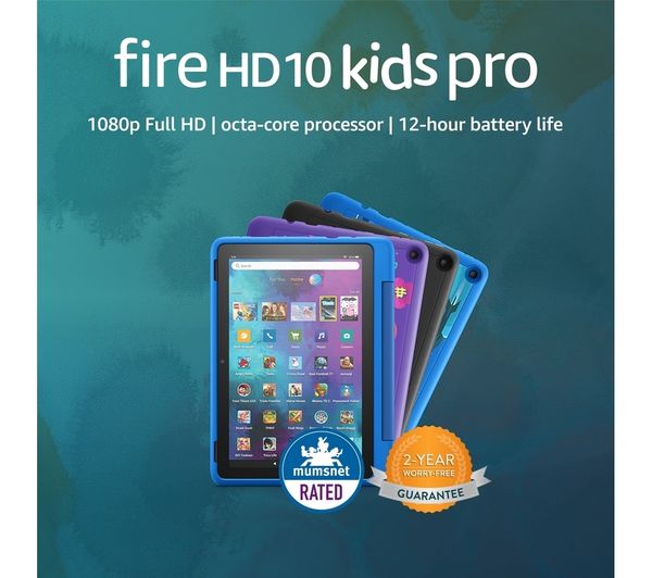 Fire HD 10 Kids tablet, 10.1, 1080p Full HD, ages 3–7, 32 GB, Sky  Blue