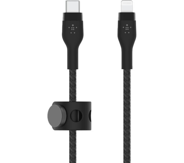 Image of BELKIN CAA011bt1MBK Lightning to USB Type-C Cable - Black, 1 m