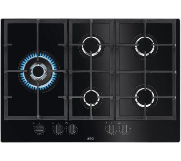 Aeg 6000 Series Hkb75820nb 74 Cm Gas Hob Black