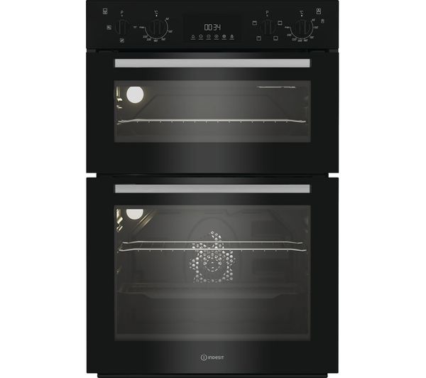 Indesit Dii 10d B Electric Built In Double Oven Black