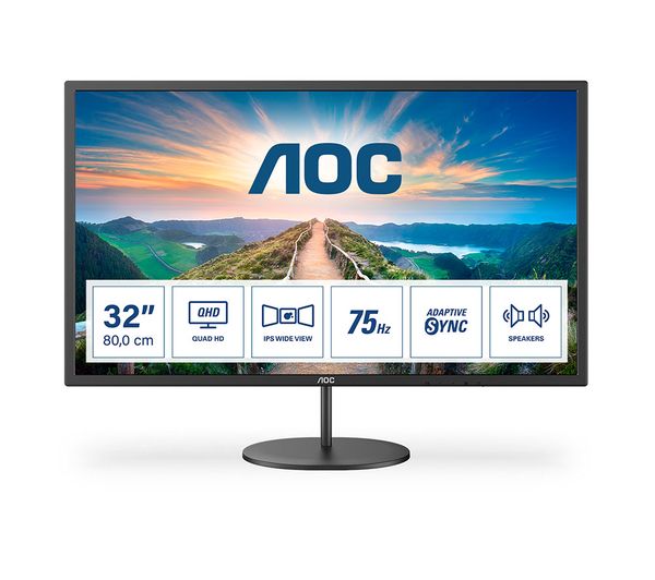 Aoc Q32v4 Quad Hd 32 Ips Lcd Monitor Black Aoc Q32v4 Quad Hd 32 Ips Lcd Monitor Black