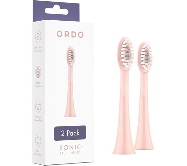 Ordo Sonic Replacement Toothbrush Heads Pack Of 2 Rose Gold