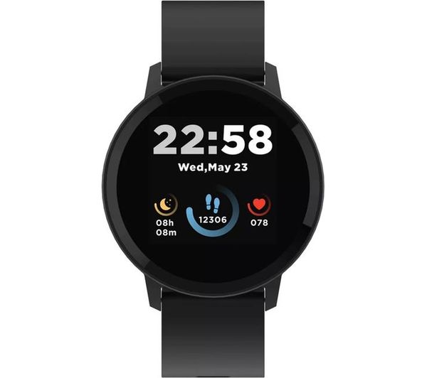 Canyon Lollypop Sw 63 Smart Watch Midnight Black Silicone Strap 42 Mm