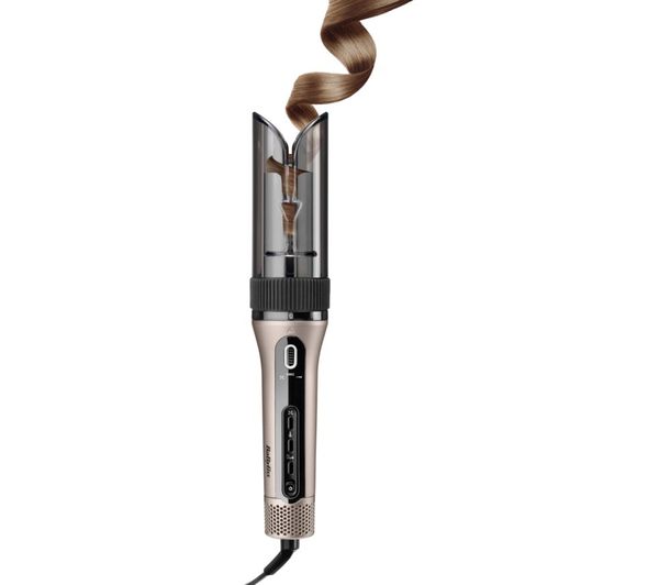 Babyliss Style Secret Air C6688u Automatic Rotating Hair Curler Waver Silver Black