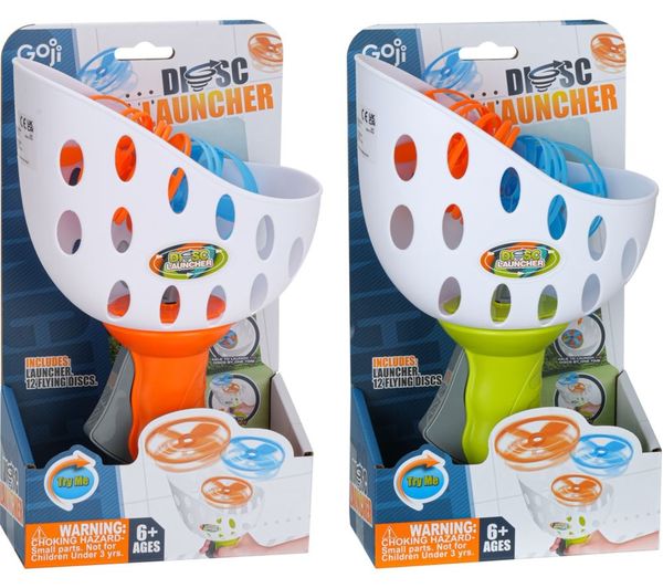 An image of GOJI GDISC26 Disc Launcher Set - Green & Orange