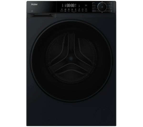 An image of HAIER X5 Plus HW9BP14357AEBTUK WiFi-enabled 9 kg 1400 Spin Washing Machine - Black Steel