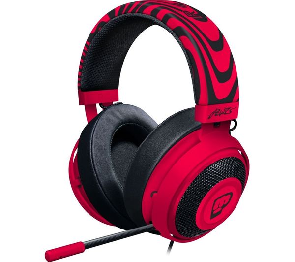 RAZER Kraken Pro V2 PewDiePie Oval Gaming Headset - Red & Black, Red