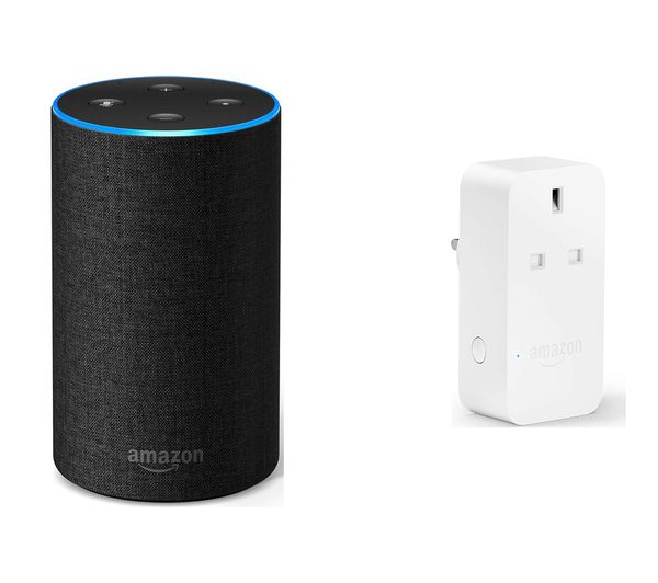 AMAZON Echo & Smart Plug Bundle - Charcoal Fabric, Charcoal