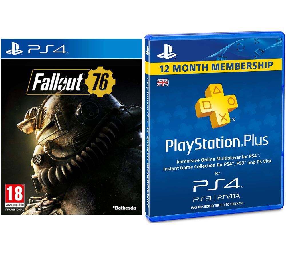 Buy PS4 Fallout 76 & PlayStation Plus 12 Month Subscription Bundle ...