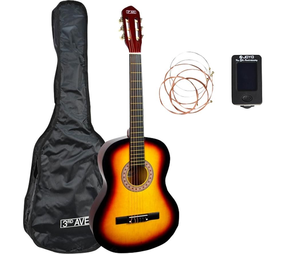 3RD AVENUE STX20 3/4 Size Classical Guitar Bundle - Sunburst