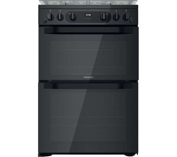 Hotpoint Hdm67g0ccb 60 Cm Gas Cooker Black