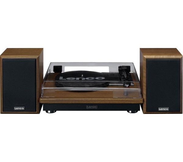 LENCO LS-100 Belt Drive Bluetooth Turntable - Brown Wood