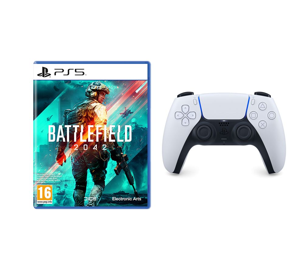 PLAYSTATION Battlefield 2042 & White DualSense Wireless Controller Bundle - PS5, White