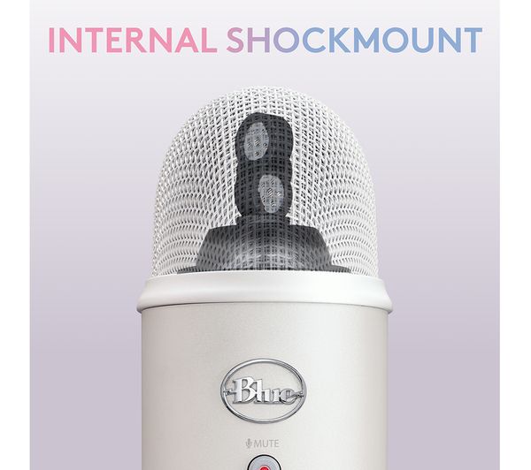 BLUE Yeti Aurora USB Streaming Microphone - White Mist - 988