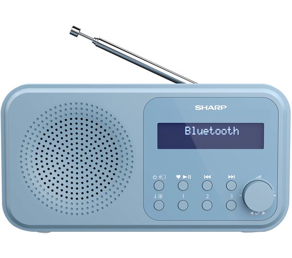 SHARP Tokyo DR-P420 Portable DAB+/FM Bluetooth Radio - Steel Blue