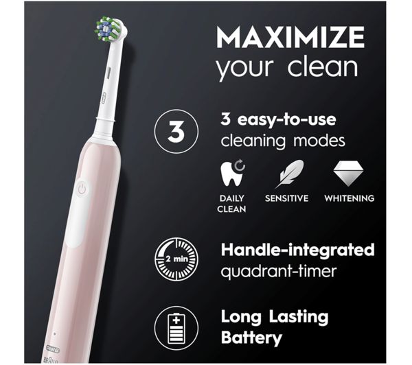 ORAPRO1CAPK - ORAL B Pro 1 Cross Action Electric Toothbrush - Pink ...