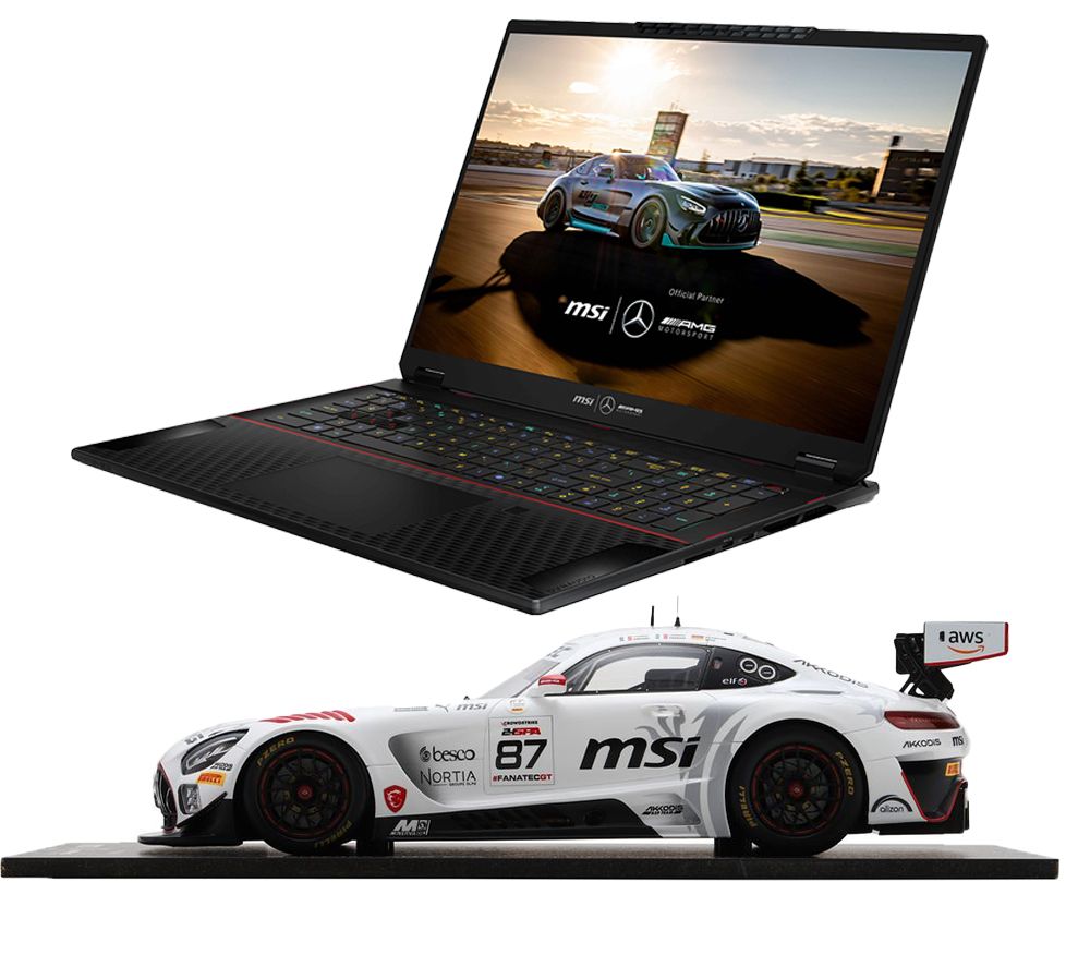 Stealth 18 Mercedes AMG 18" Gaming Laptop & 1:18 Mercedes AMG GT3 Car Model Bundle - Intel® Core™ Ultra 9, RTX 4080, 2 TB SSD 